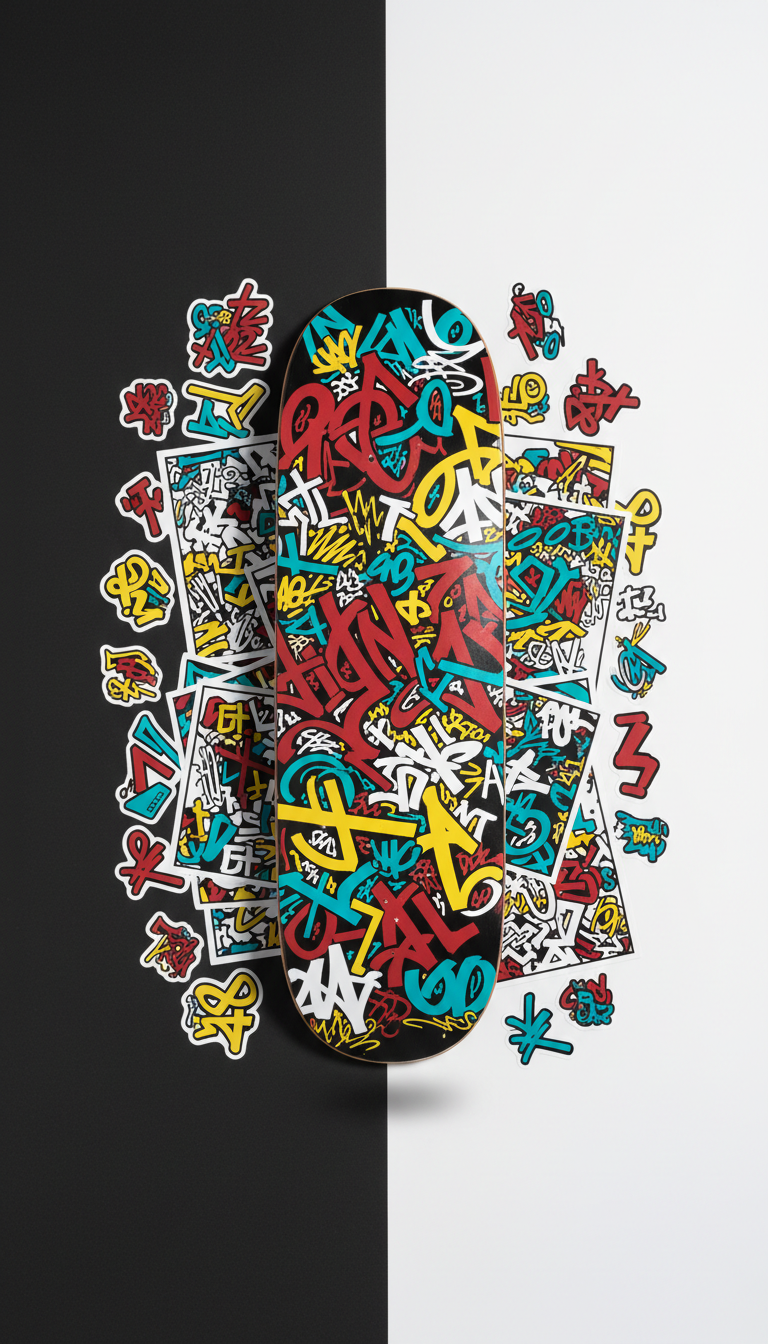 Midnight Graff Handstyle Graphic Deck